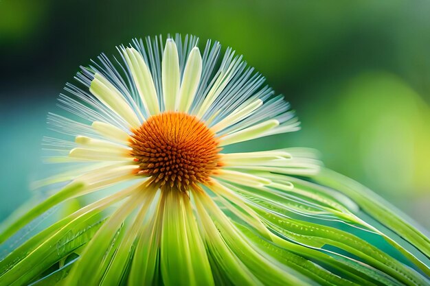 Foto un primo piano di un fiore con il nome del fotografo