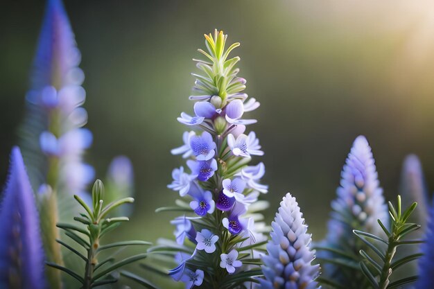 a close up of a flower with the sun behind it