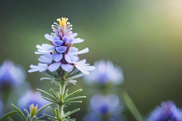 a close up of a flower with the sun shining through the background