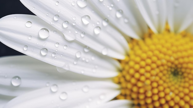 A close up of a flower with water droplets on it