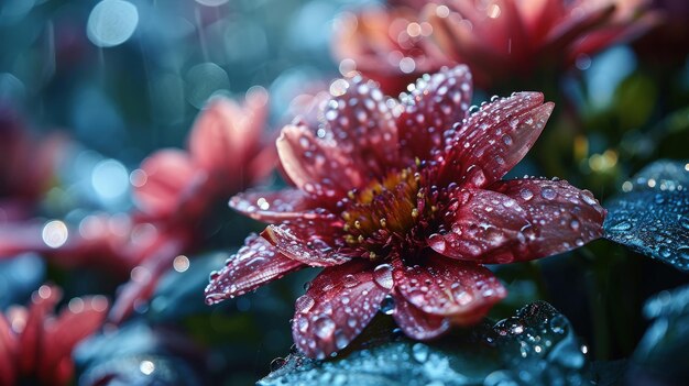 A Close Up of a Flower with Water Droplets