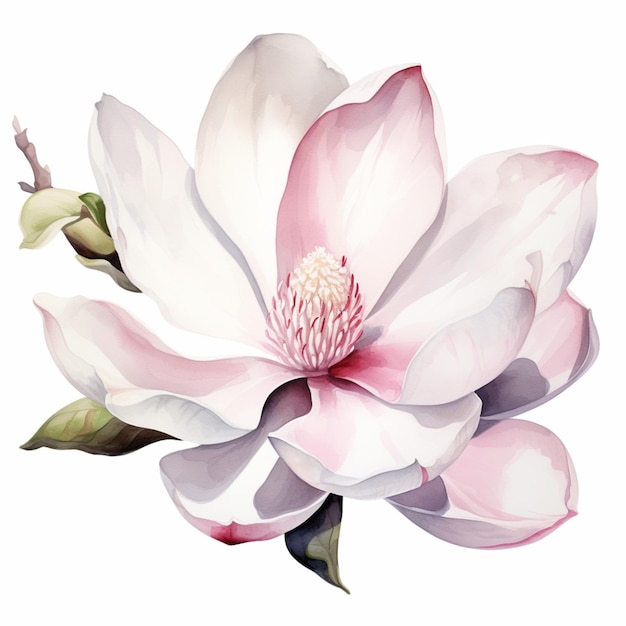 a close up of a flower with a white background generative ai