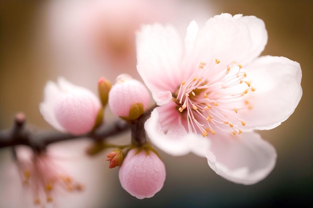 A close up of a flower with the word cherry on it