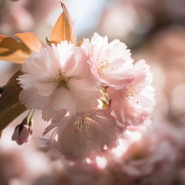 A close up of a flower with the word cherry on it