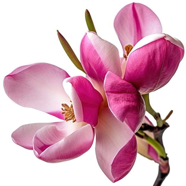 A close up of a flower with the word magnolia on it