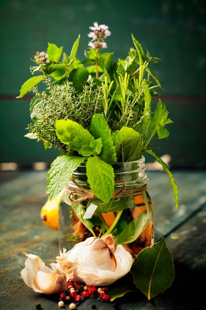 花をかせる植物のクローズアップ
