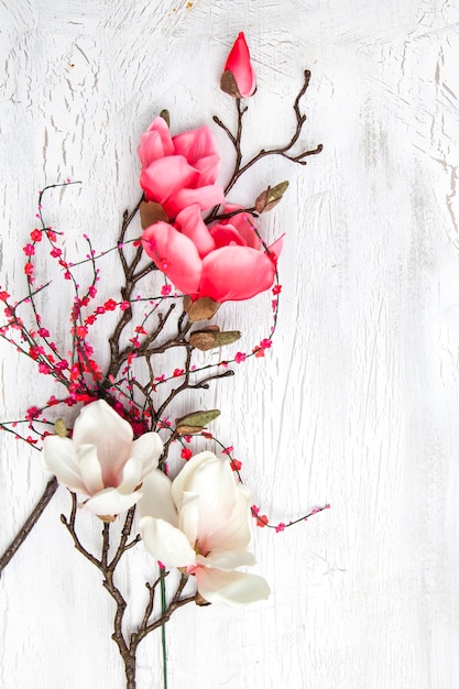 Foto prossimo piano dei fiori sull'albero