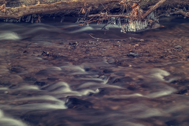 Photo close-up of flowing water