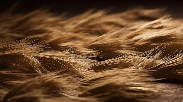 A close up of a fluffy fur that has been dyed in light.