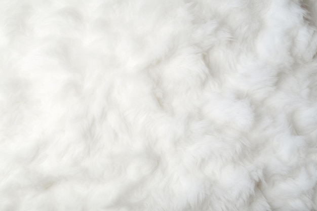 A close up of a fluffy white fur