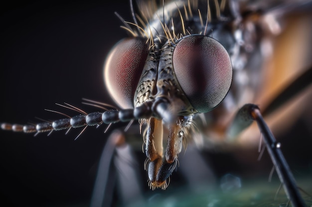 Photo a close up of a fly's eyes