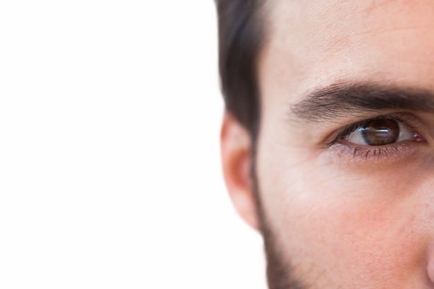 Photo close up of focused businessman