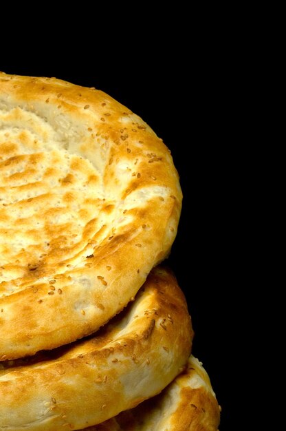 Close-up of food against black background