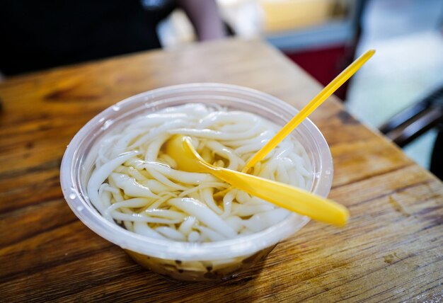 Close-up of food in bowl on table