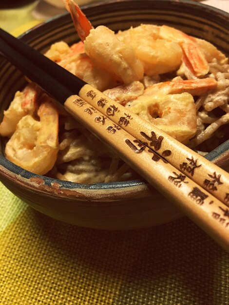 Photo close-up of food in bowl