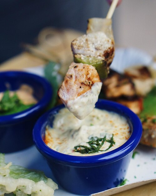 Photo close-up of food in bowl