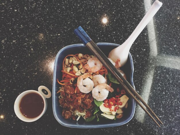 Photo close-up of food in bowl