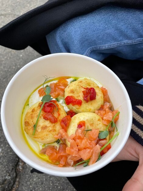 Photo close-up of food in bowl