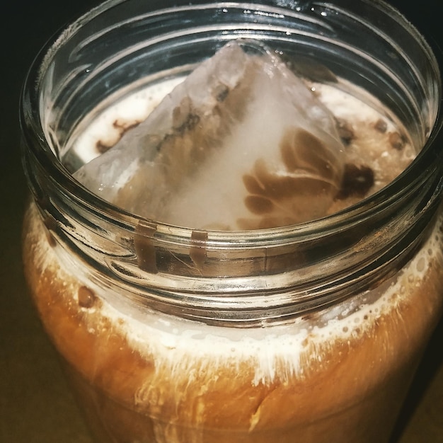 Photo close-up of food in jar