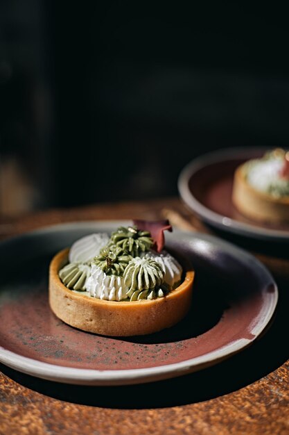 Close-up of food in plate on table