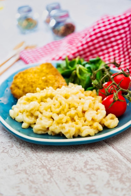 Close-up of food in plate on table