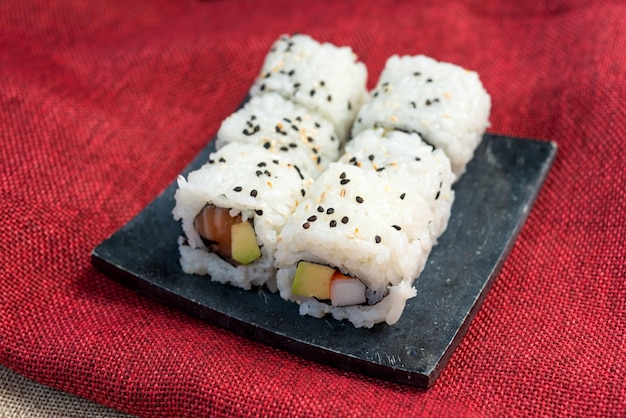 Photo close-up of food in plate