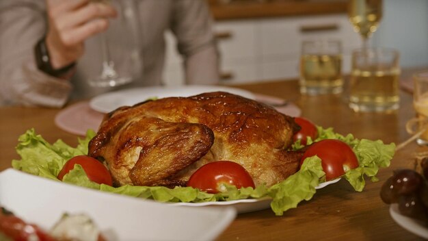 Photo close-up of food in plate