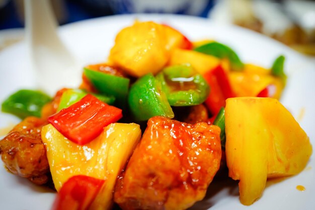 Close-up of food in plate