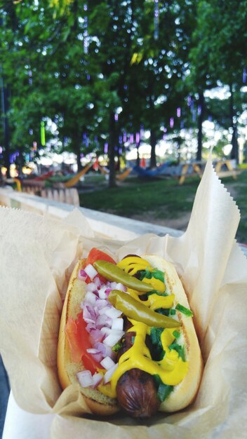 Photo close-up of food on plate