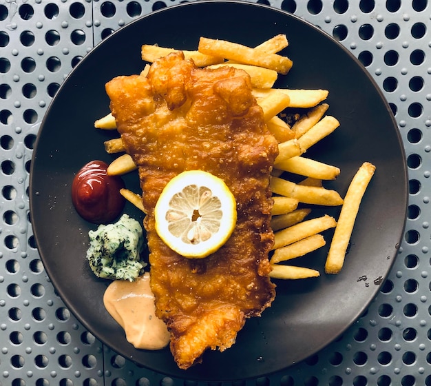 Photo close-up of food in plate