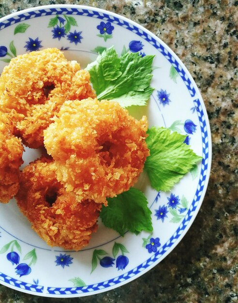 Photo close-up of food in plate