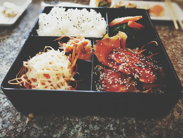 Photo close-up of food on plate