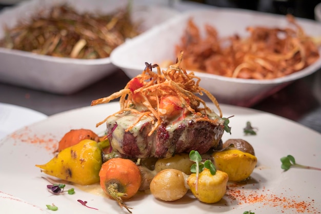 close-up of food in plate