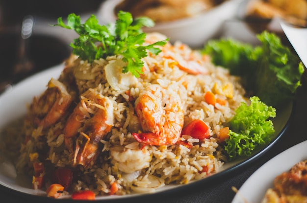 Photo close-up of food in plate