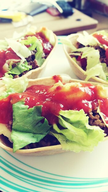 Close-up of food in plate