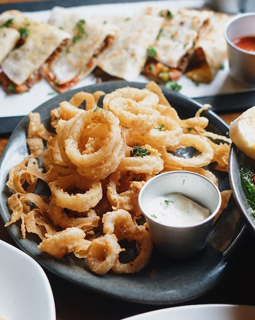 Photo close-up of food in plate