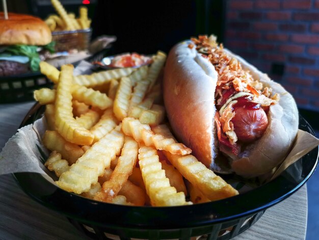 Photo close-up of food served in plate