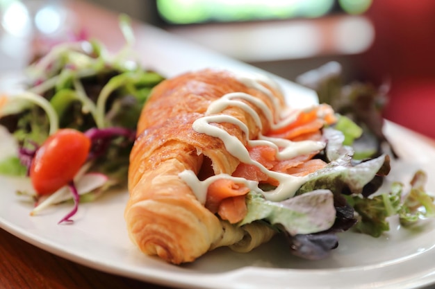 Close-up of food served in plate