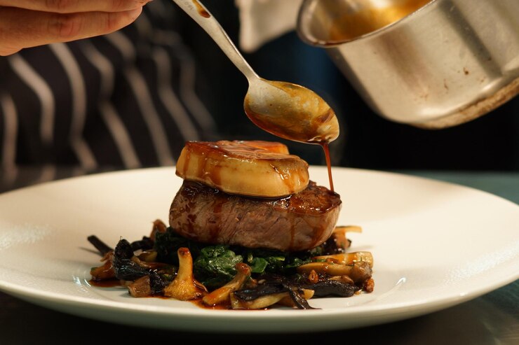 Photo close-up of food served in plate