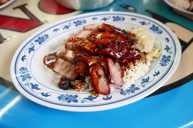 Close-up of food served in plate