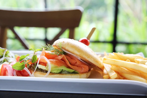 Close-up of food served on table in restaurant