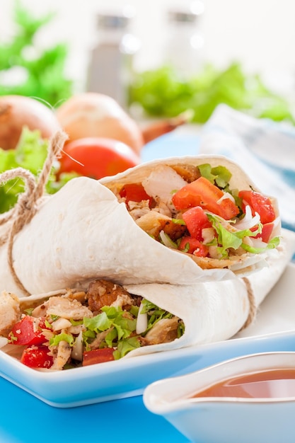 Close-up of food served on table