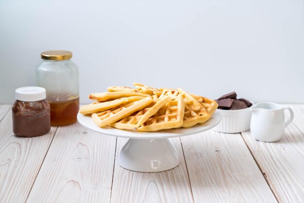 Close-up of food served on table