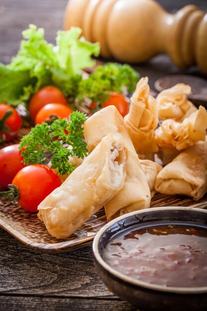 Close-up of food served on table