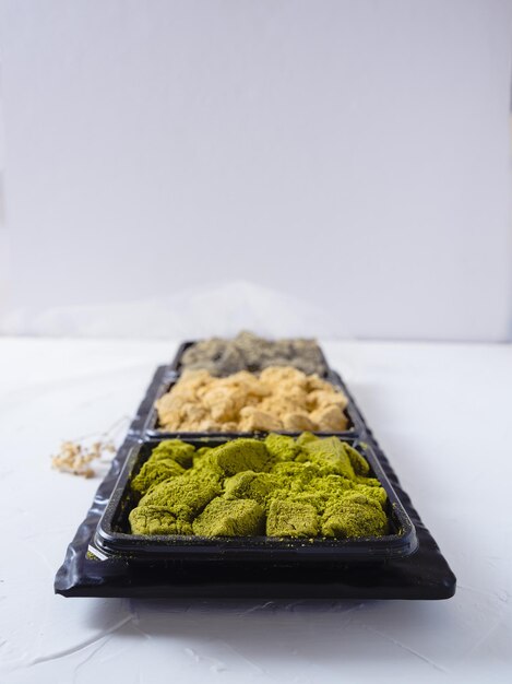 Photo close-up of food on table against white background