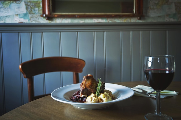 Close-up of food on table at restaurant