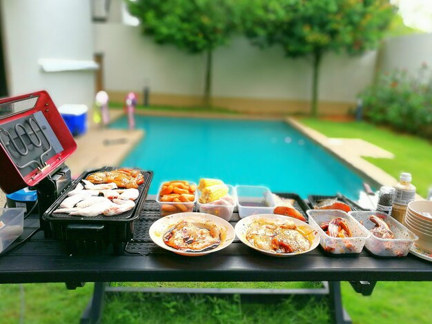 Photo close-up of food on table