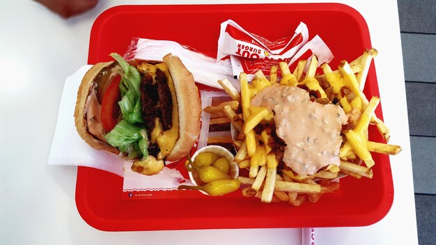 Close-up of food on table