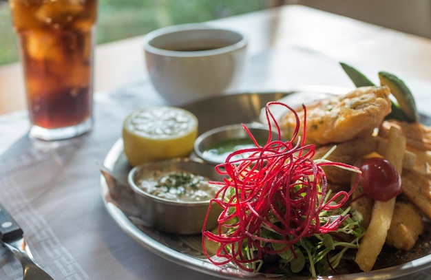 Photo close-up of food on table