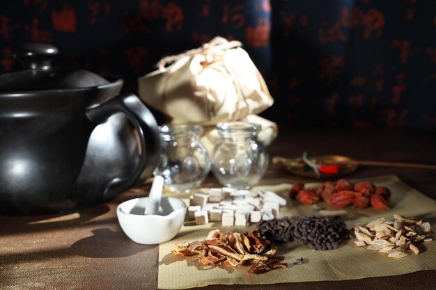 Close-up of food on table